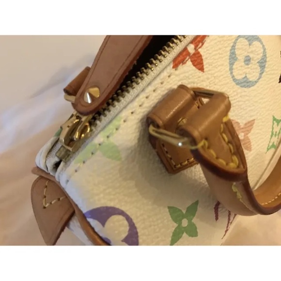 New!! Louis Vuitton White Multicolor Nano Speedy bag - Picture 6 of 16